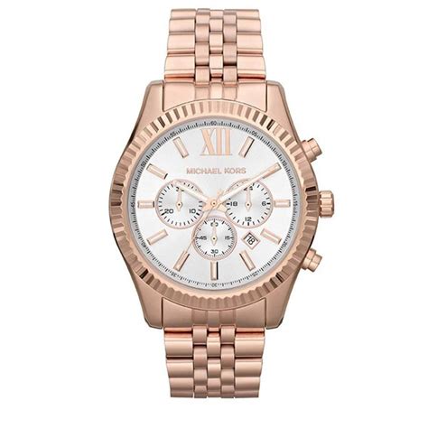 michael kors rose-tone watch mk8313